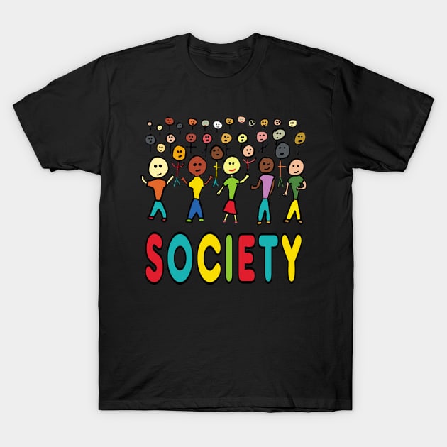 Society T-Shirt by Mark Ewbie